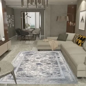 فرش ماشینی طرح سارن 1205 تمام رنگ 1200 شانه گل برجسته